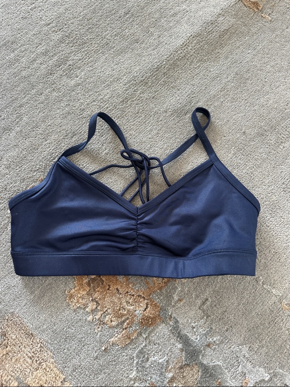ALO Yoga Navy Strappy Sports Bralette